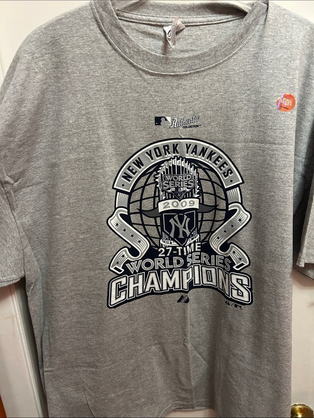Delta Gray New York Yankees 2009 World Series Champions T-Shirt